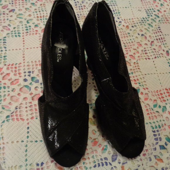 PINUP AESTHETIC RETRO ST ARESOLES SEMI SHINE PATTERN CLOTHE ZIP UP PUMP … - Picture 3 of 9